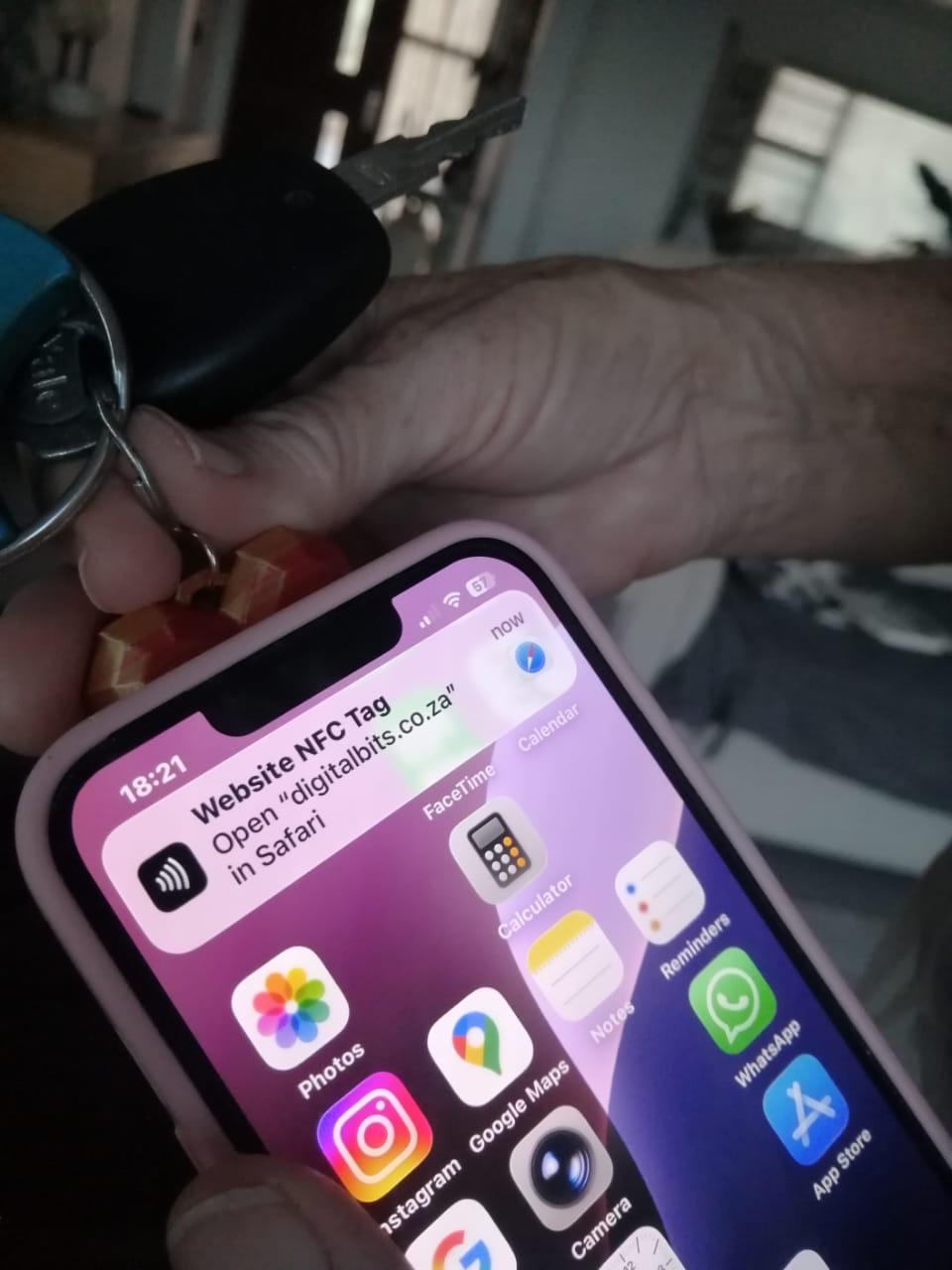 NFC notification on iPhone